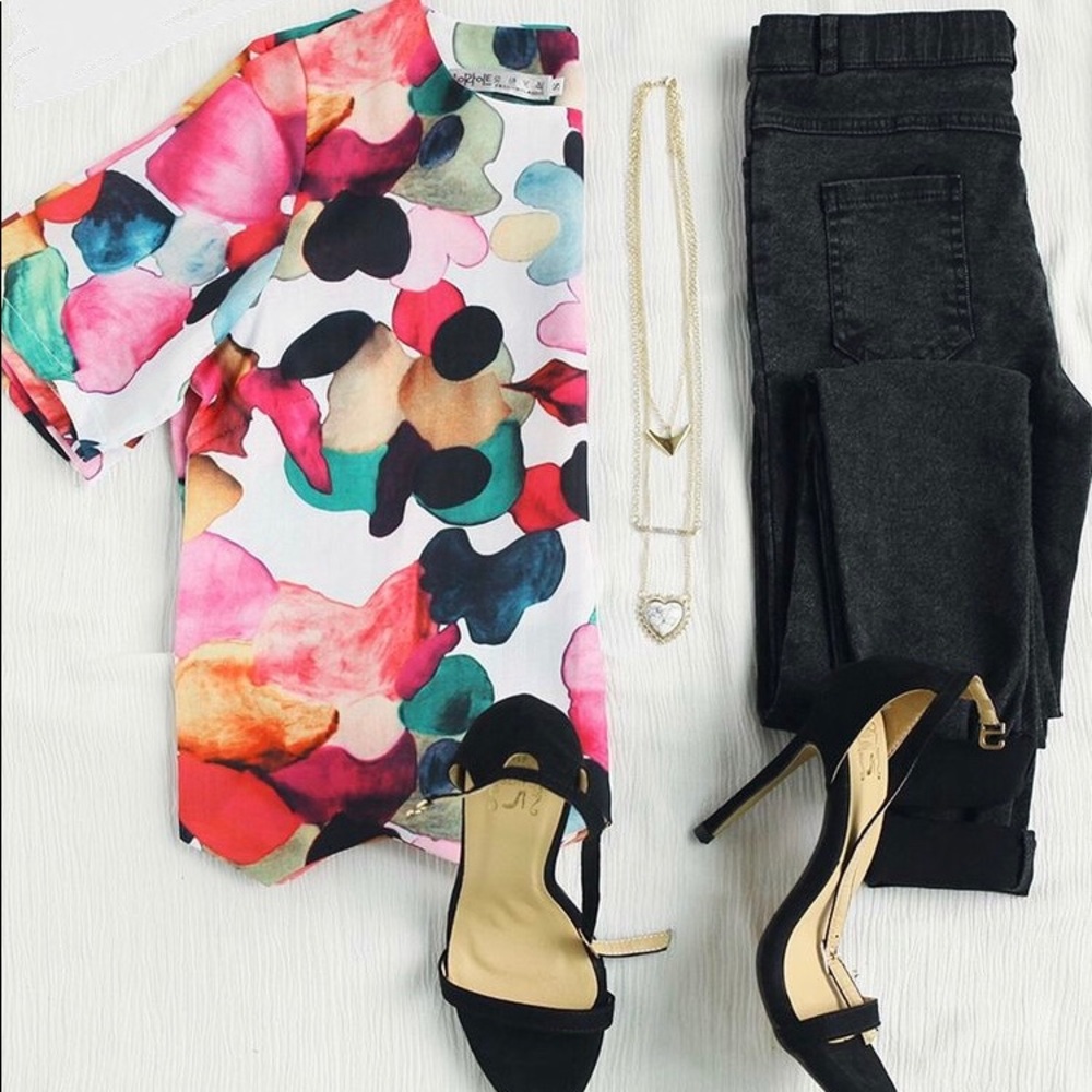 Boutique colorful crop top